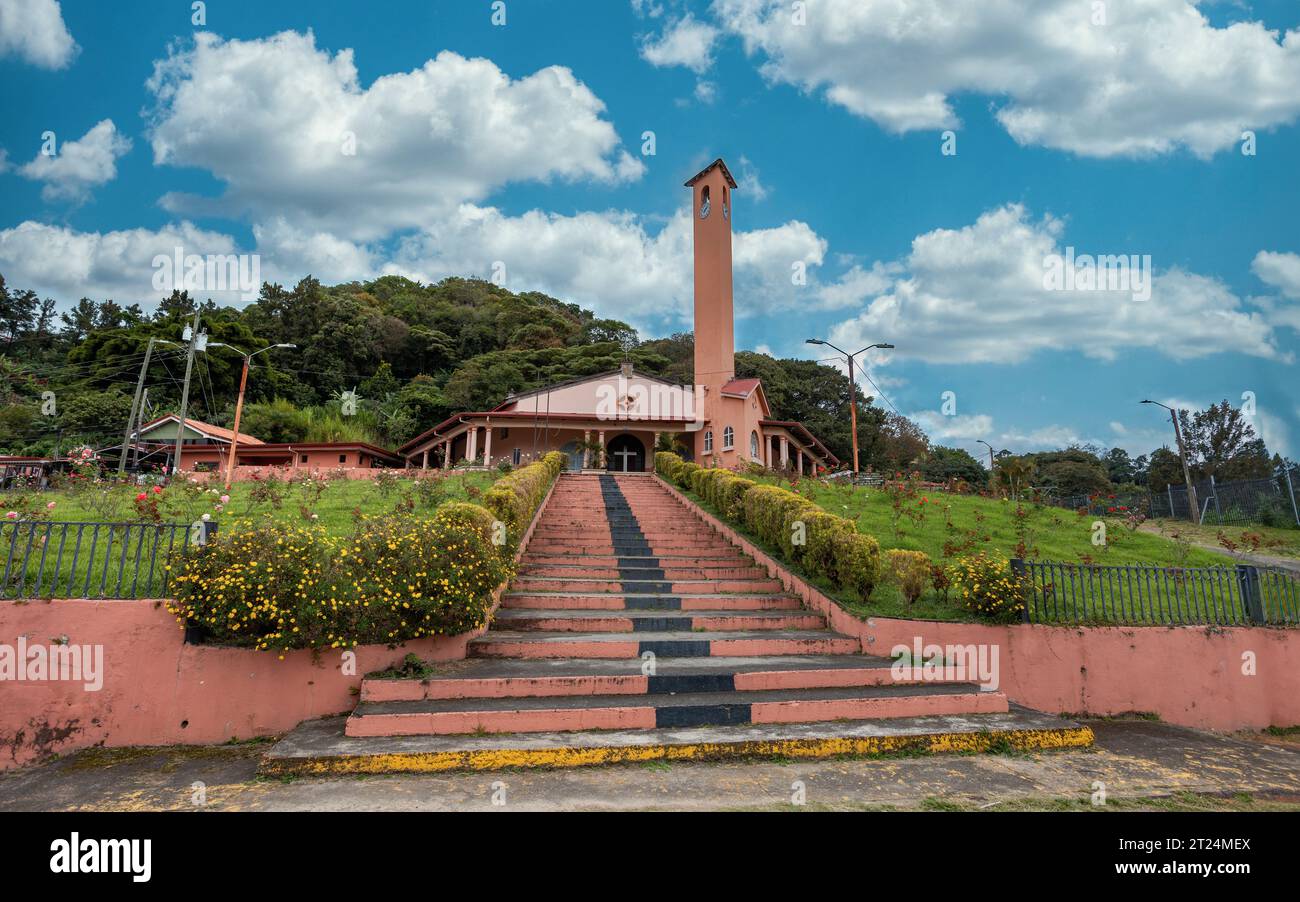 Kleine Kirche Parroquia San Juan Bautista San Juan Norte, Costa Rica Stockfoto