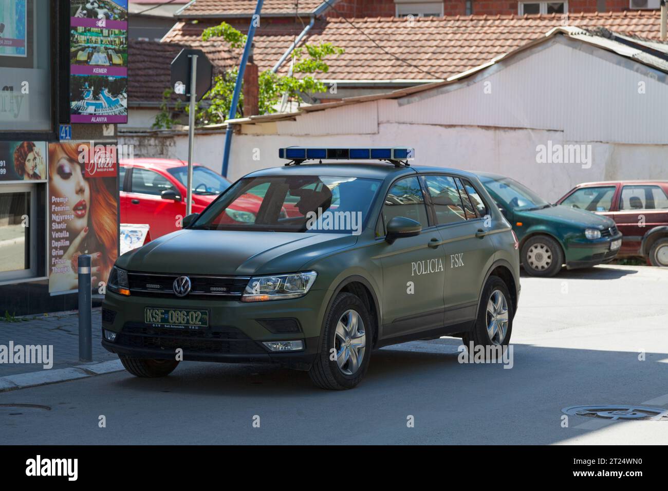 Pristina, Kosovo - 22. Mai 2019: SUV der Kosovo-Sicherheitskräfte. Stockfoto