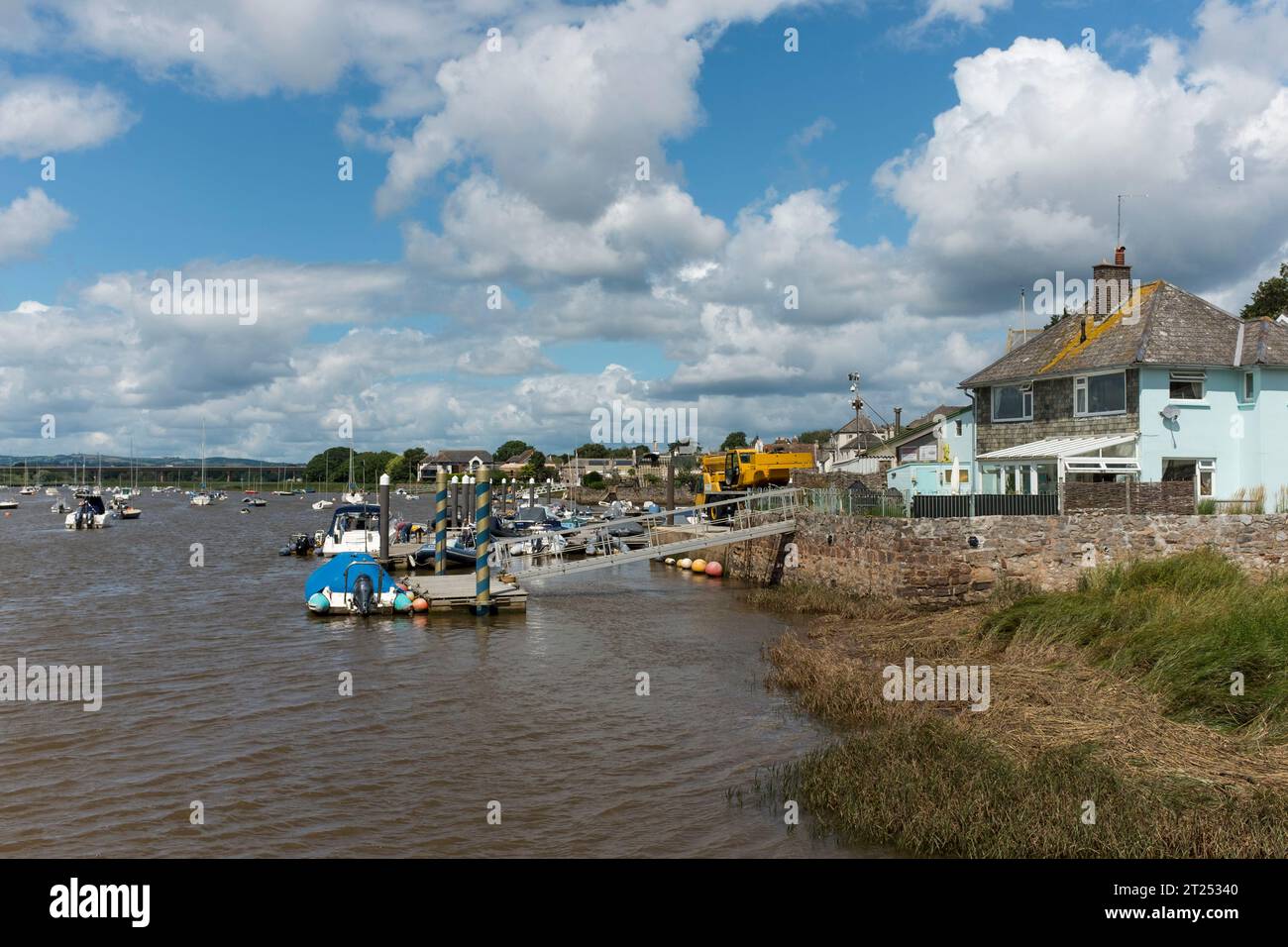 Blick auf den Fluss exe, Topsham, Devon, Großbritannien Stockfoto