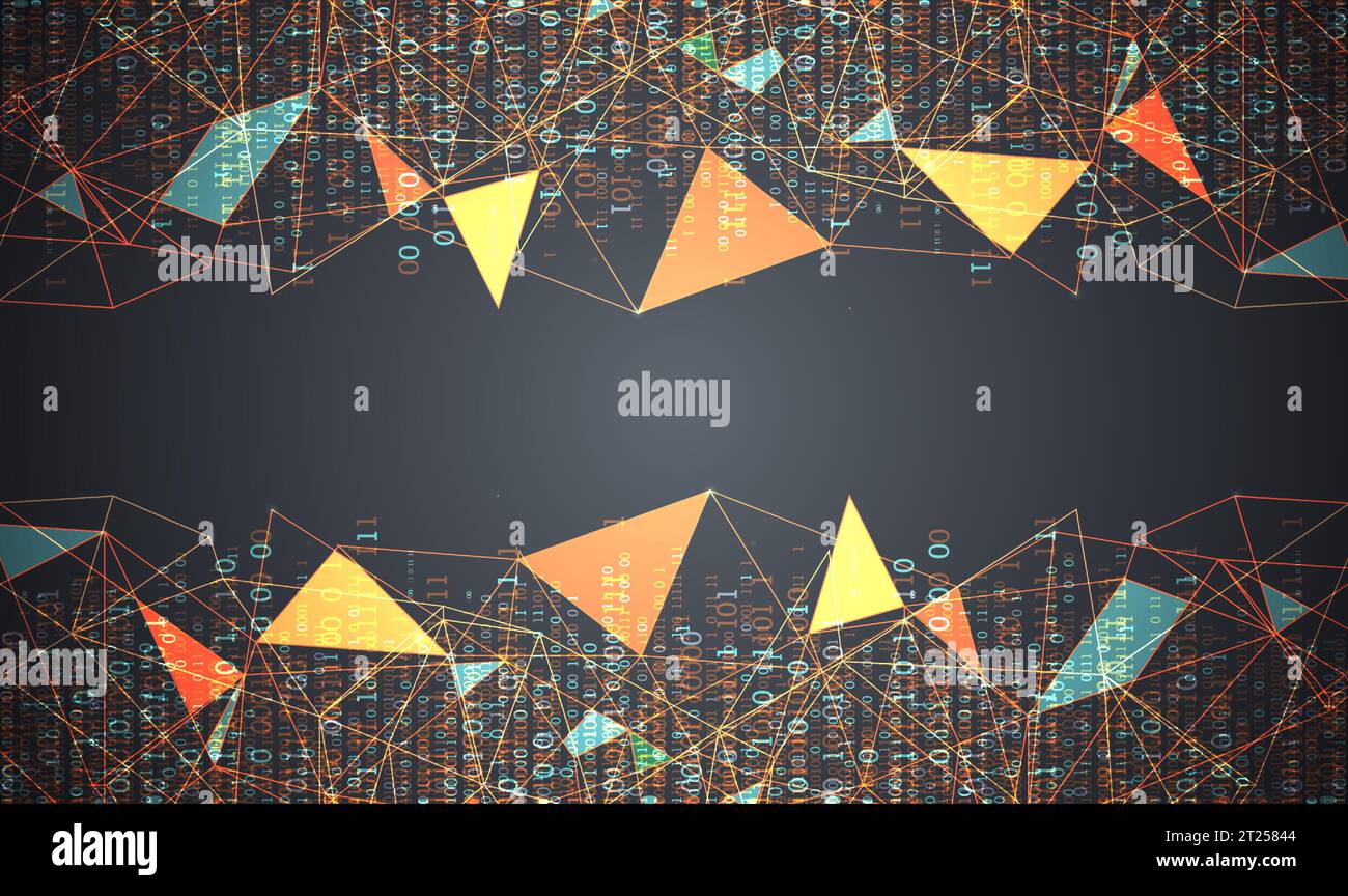 Technologischer Hintergrund. Big-Data-Konzept. Binärer Computercode. Vektorabbildung. Stock Vektor