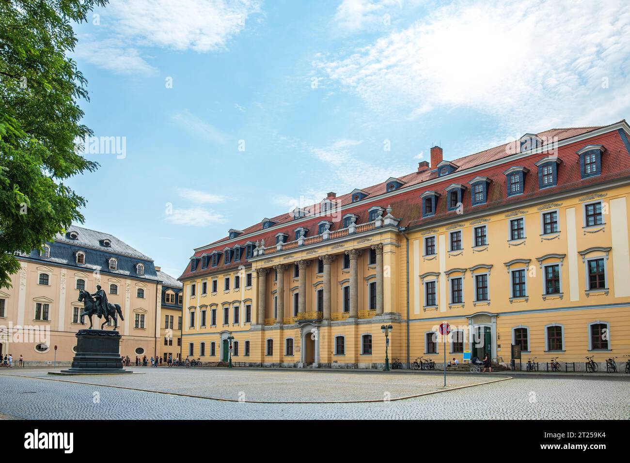 Fürstenhaus Weimar, ehemaliges Schloss und Staatsgebäude, seit 1951 Hochschule für Musik Franz Liszt, Weimar, Thüringen, Deutschland. Stockfoto