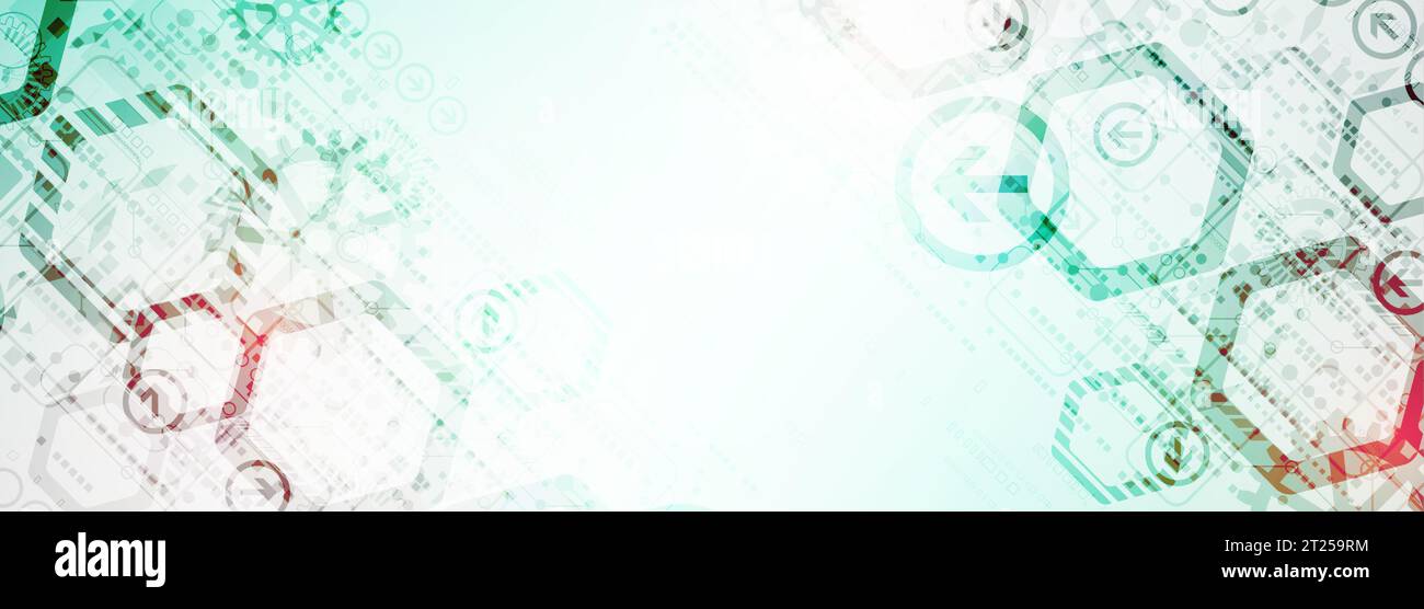 Abstrakter farbiger Hintergrund der digitalen Kommunikationstechnologie. Vektor Stock Vektor