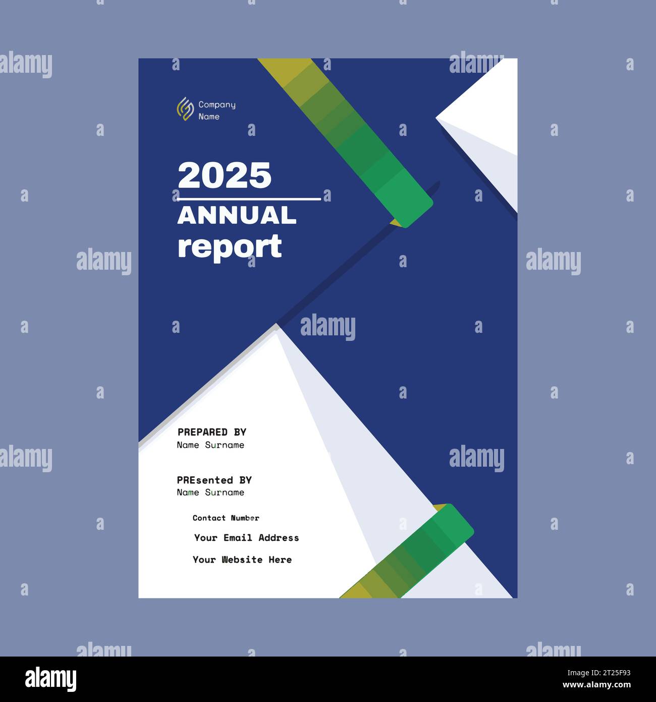 Unternehmen Jahresbericht Broschüre Flyer Design Vektorvorlage Stock Vektor
