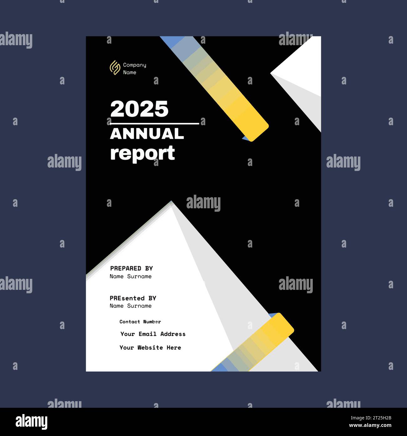 Unternehmen Jahresbericht Broschüre Flyer Design Vektorvorlage Stock Vektor