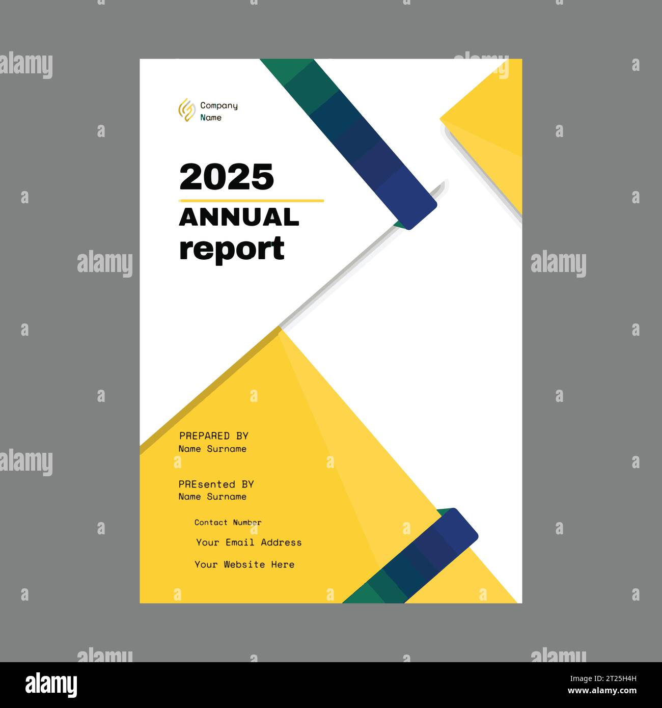 Unternehmen Jahresbericht Broschüre Flyer Design Vektorvorlage Stock Vektor