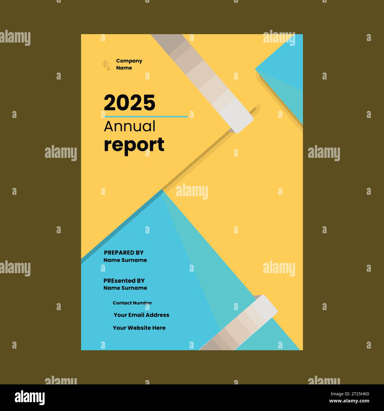 Unternehmen Jahresbericht Broschüre Flyer Design Vektorvorlage Stock Vektor