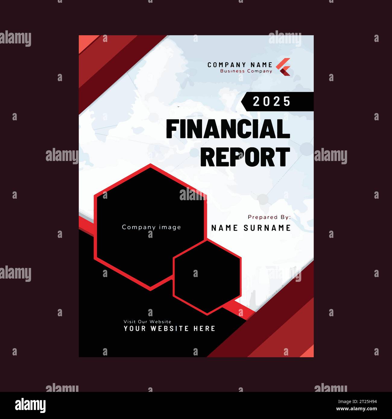 Unternehmen Finanzbericht Broschüre Flyer Design Vektorvorlage Stock Vektor