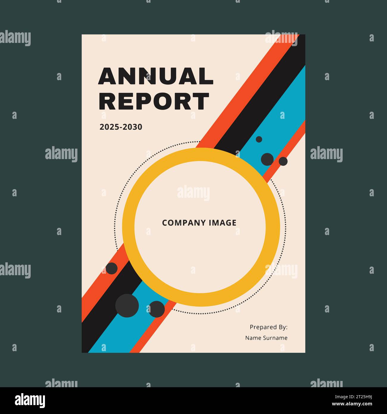 Unternehmen Jahresbericht Broschüre Flyer Design Vektorvorlage Stock Vektor
