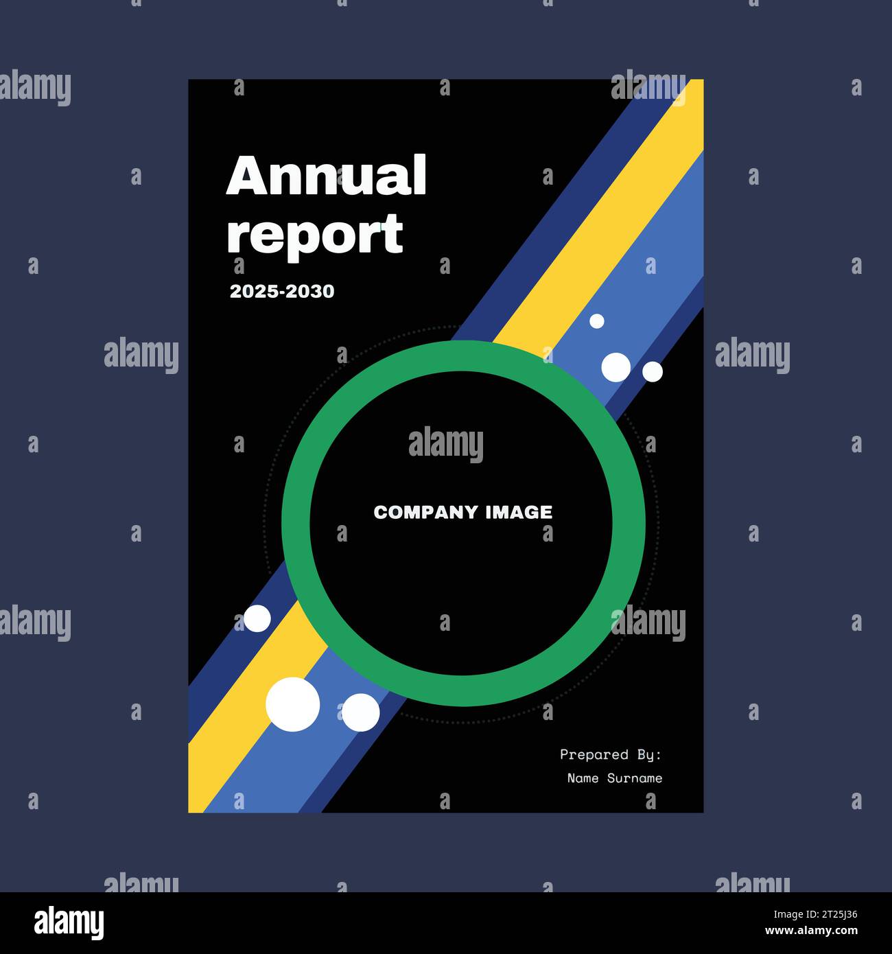 Unternehmen Jahresbericht Broschüre Flyer Design Vektorvorlage Stock Vektor