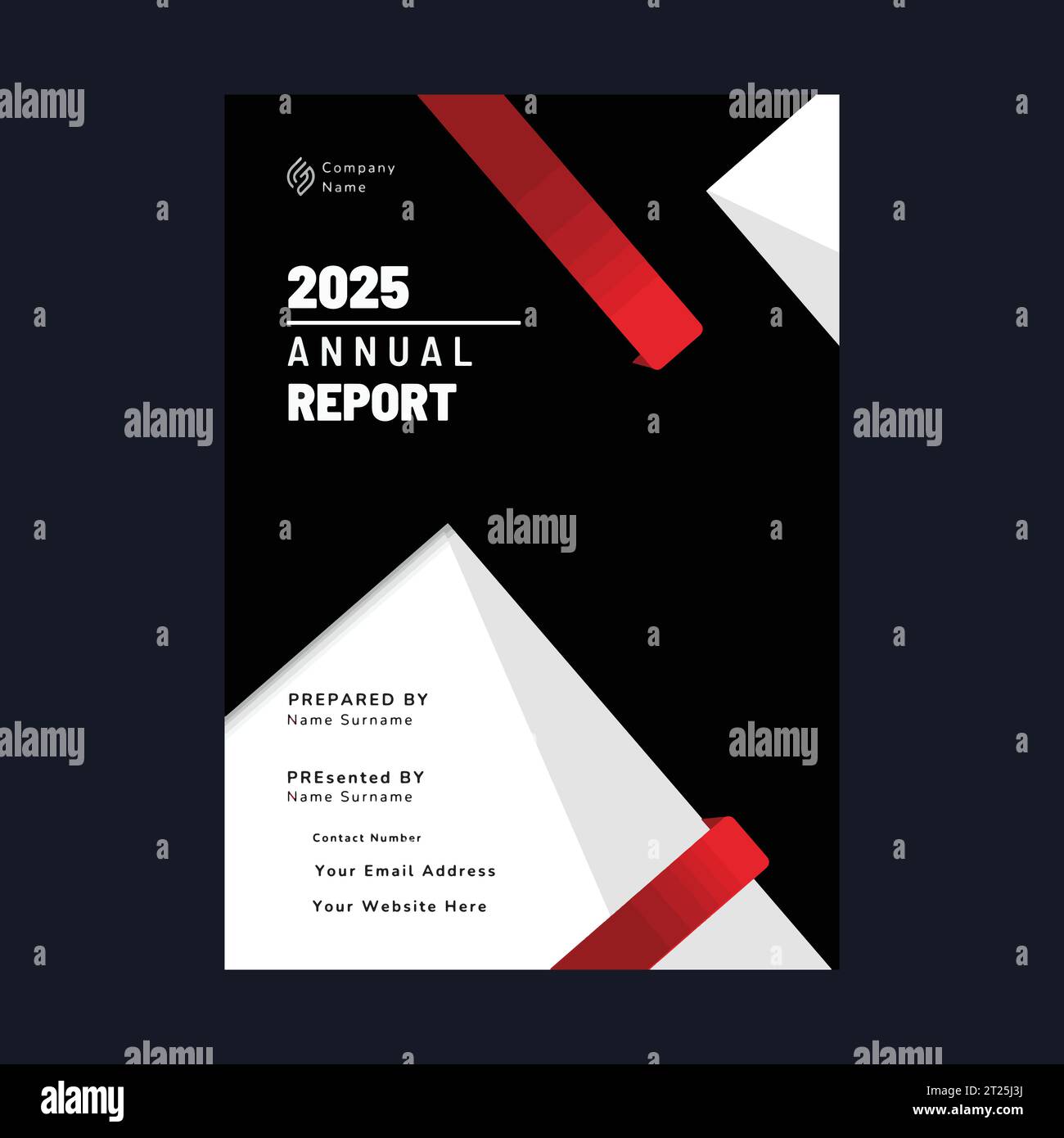 Unternehmen Jahresbericht Broschüre Flyer Design Vektorvorlage Stock Vektor