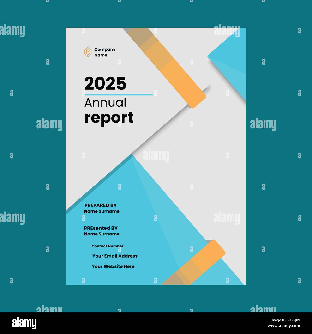 Unternehmen Jahresbericht Broschüre Flyer Design Vektorvorlage Stock Vektor
