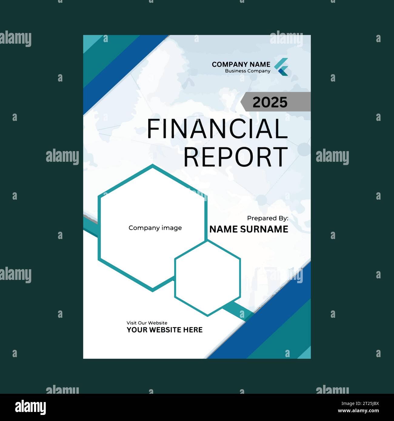 Unternehmen Finanzbericht Broschüre Flyer Design Vektorvorlage Stock Vektor