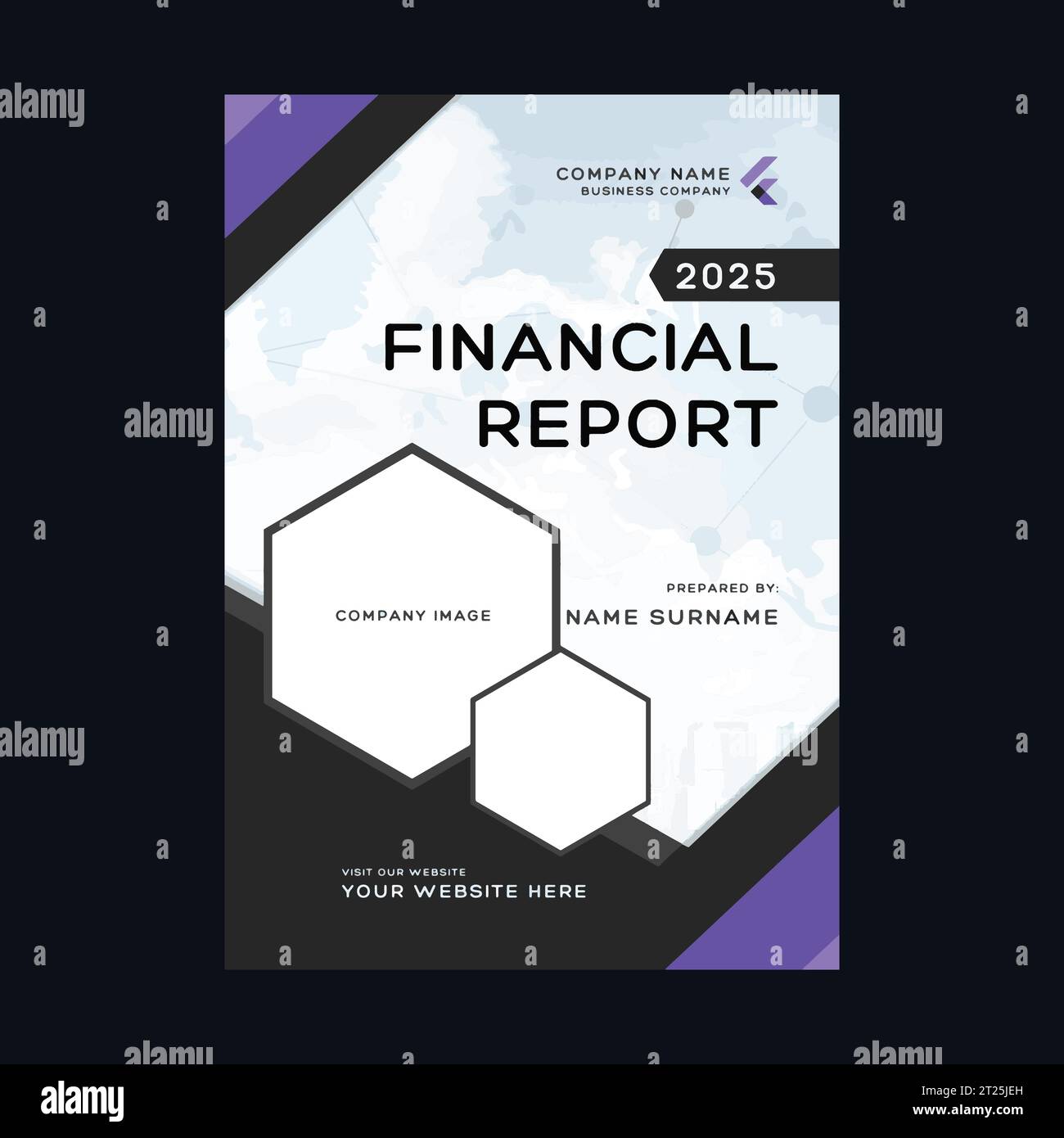 Unternehmen Finanzbericht Broschüre Flyer Design Vektorvorlage Stock Vektor