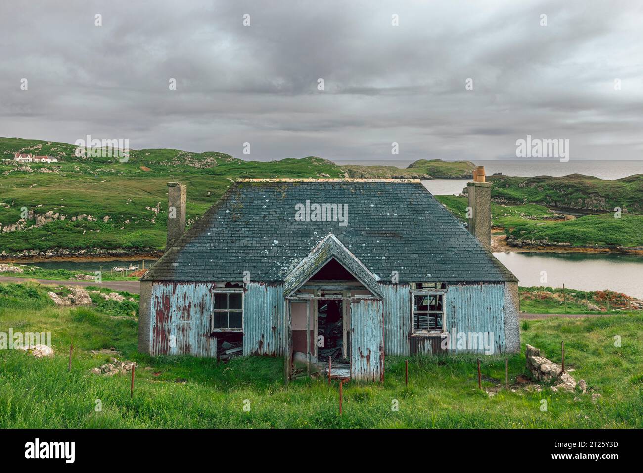 Auf der Isle of Scalpay gibt es viele verlassene Stätten und verlorene Orte Stockfoto