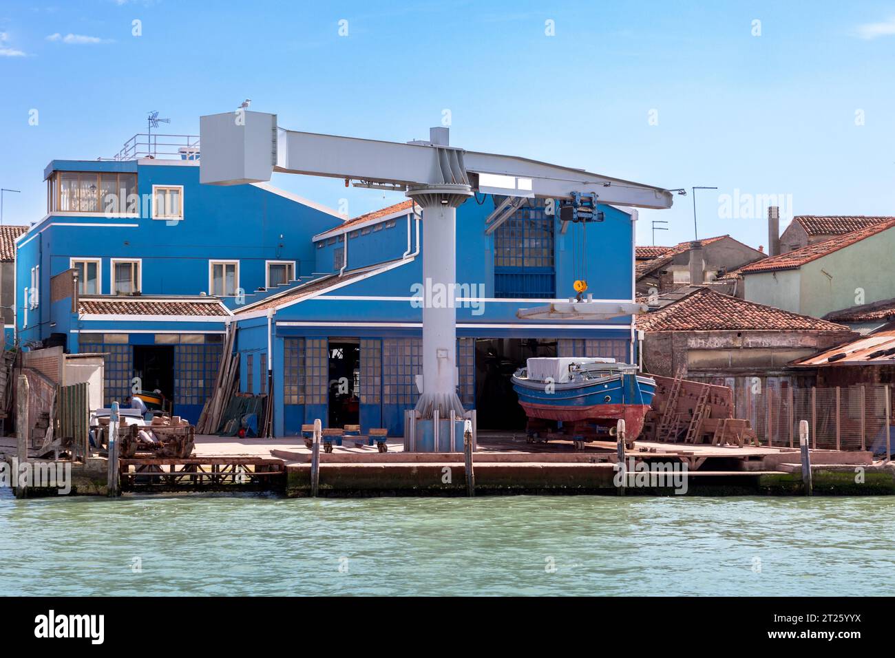Kleine Werft in Burano, Venedig Stockfoto