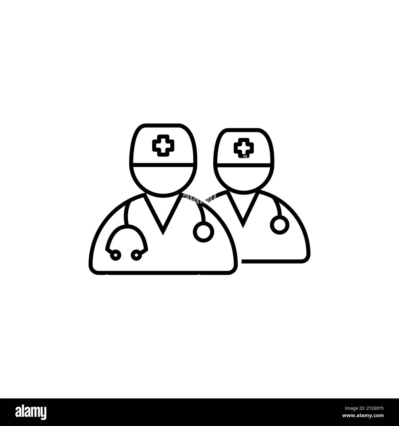 Symbol Für Medizinisches Team. Professionelles Symbol mit perfektem Pixel. Stock Vektor