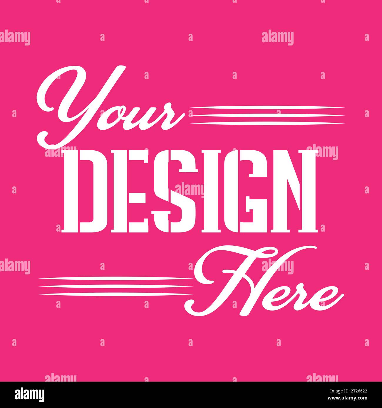 Your Design Here fantastisches Typografie-T-Shirt-Design Stock Vektor