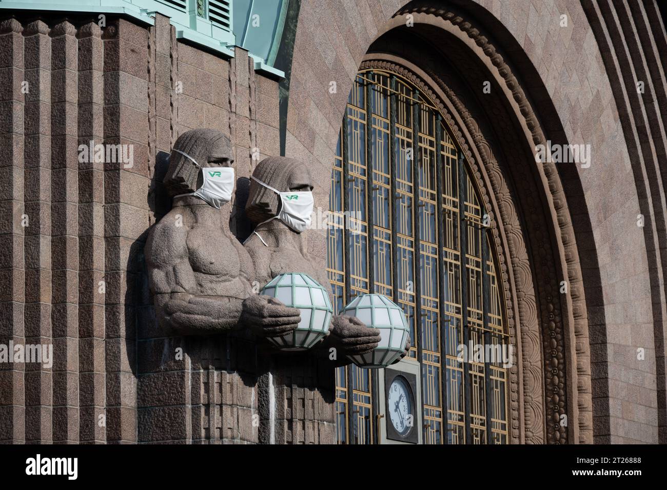 Lyhdynkantajat, Hauptbahnhof Helsinki, Finnland Stockfoto