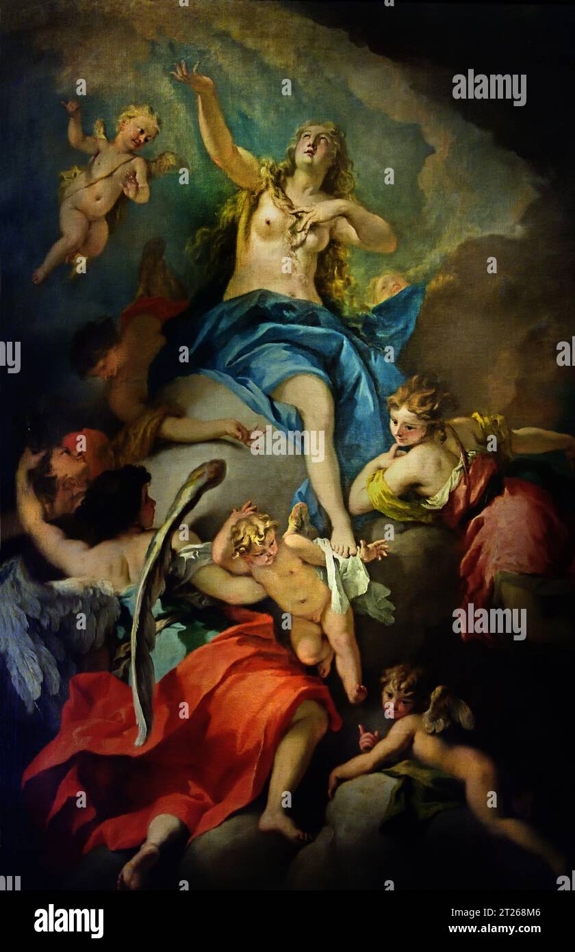 Himmelfahrt der Maria Magdalena 1718-1720 Sebastiano Ricci Anthony -Sebastiano Ricci Antoine 1659-1734 Italien Italien, Museum, Italien , Stockfoto