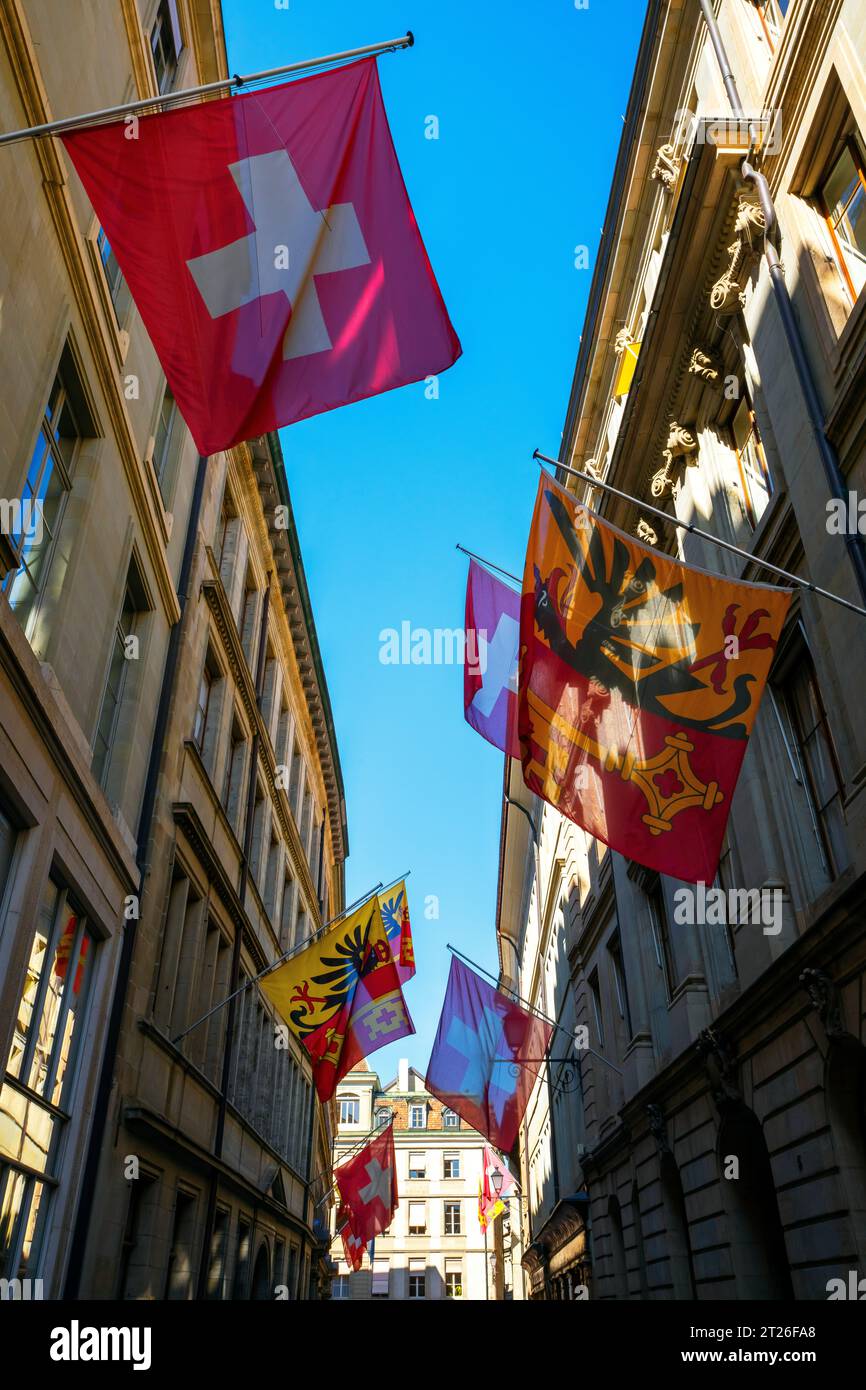 Rue de l'Hotel-de-Ville Stockfoto