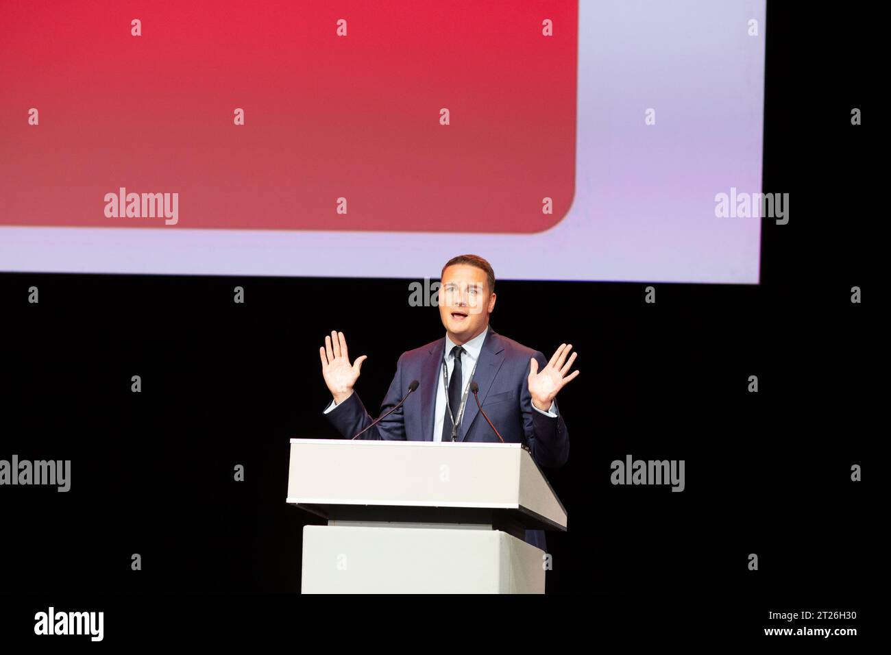 Wes Streeting auf der Labour Party-Konferenz 2023 Stockfoto