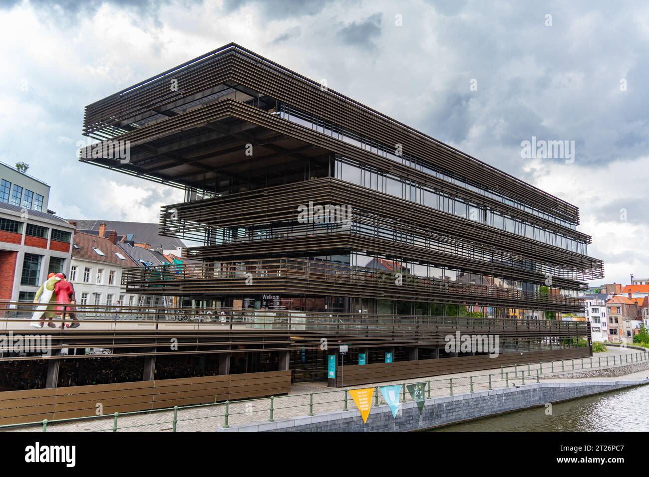 De Krook, eine Bibliothek und ein Medienzentrum in Gent, Belgien Stockfoto