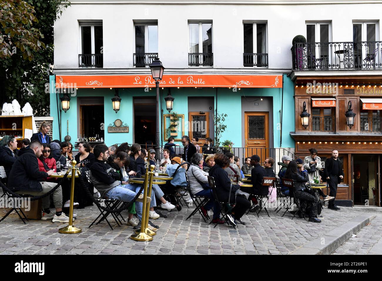 Restaurant Le Relais de la Butte - Montmartre - Paris - Frankreich Stockfoto