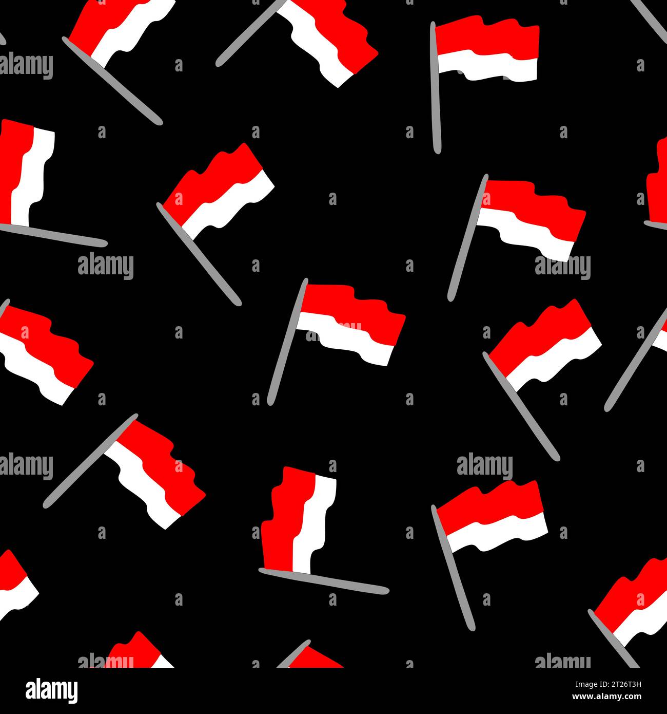 Happy indonesia Independence Day, 17. august 1945 Design mit Fahnenband. indonesisches Flaggenmuster, Merdeka, für Web-Landing-Page, Social-Media-Post Stock Vektor