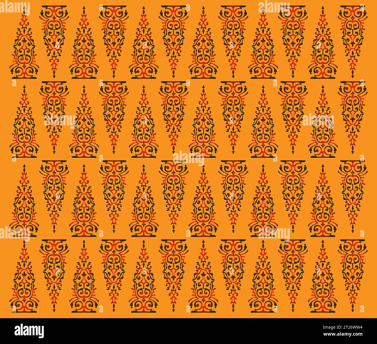 Traditionelles klassisches malaiisches handgewebtes grünes Songket wie Batik aus Indonesien oder ethnisches Muster mit Goldfäden Vektor, florales Mandala aus malaysia Stock Vektor