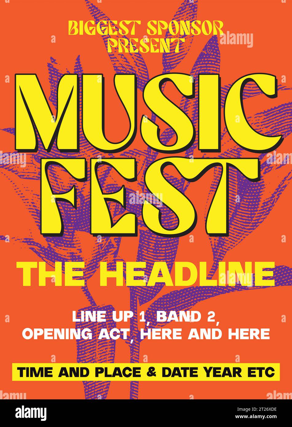 Musikfestival-Poster, Konzert-Poster-Design, Musik-Show-Vorlage, Band-Musik-Show-Design, Konzert-Flyer-Vektor Stock Vektor