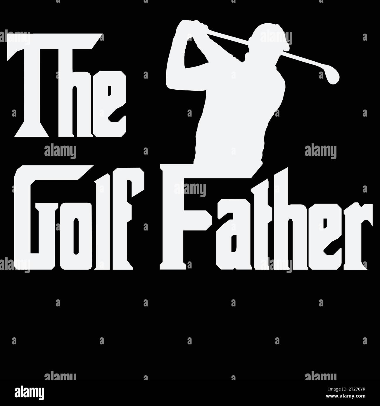 Das Golf Father lustige Golf-T-Shirt Stock Vektor