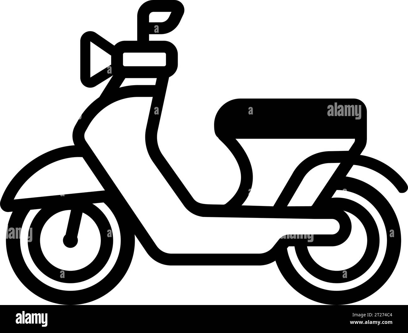 Motorradsymbol für Roller. Vektorgrafik umreißen Stock Vektor