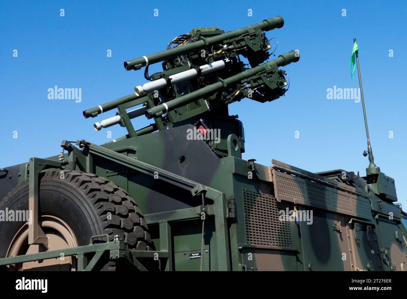 Die SPZR Poprad ist eine sehr kurze Reichweite Luftverteidigung VSHORAD selbstfahrende Flugabwehrraketen polnische Armee Stockfoto