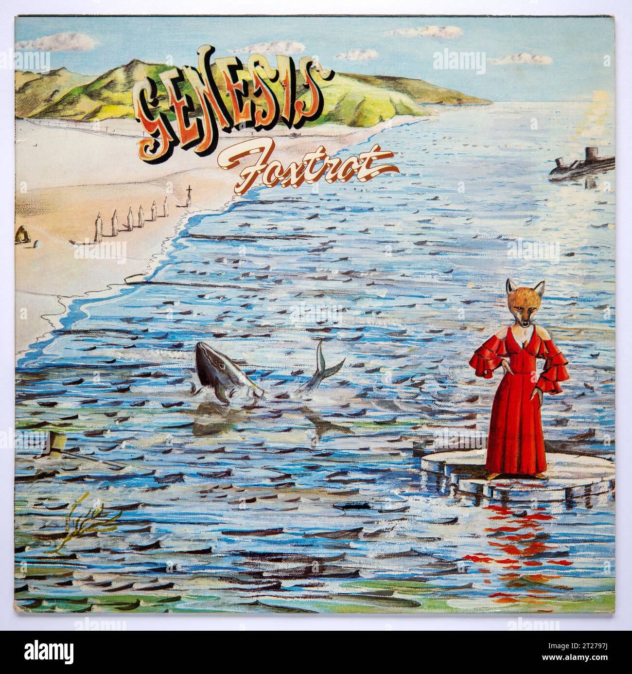 LP-Cover von Foxtrot, dem vierten Studioalbum von Genesis, das 1972 veröffentlicht wurde Stockfoto