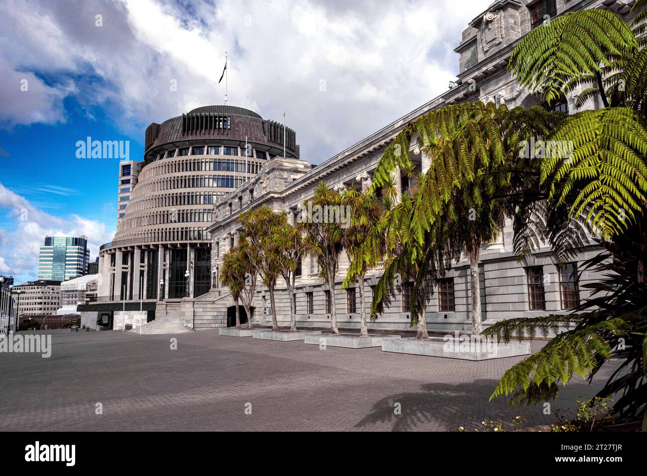Parlamentsgebäude In Wellington, Neuseeland Stockfoto