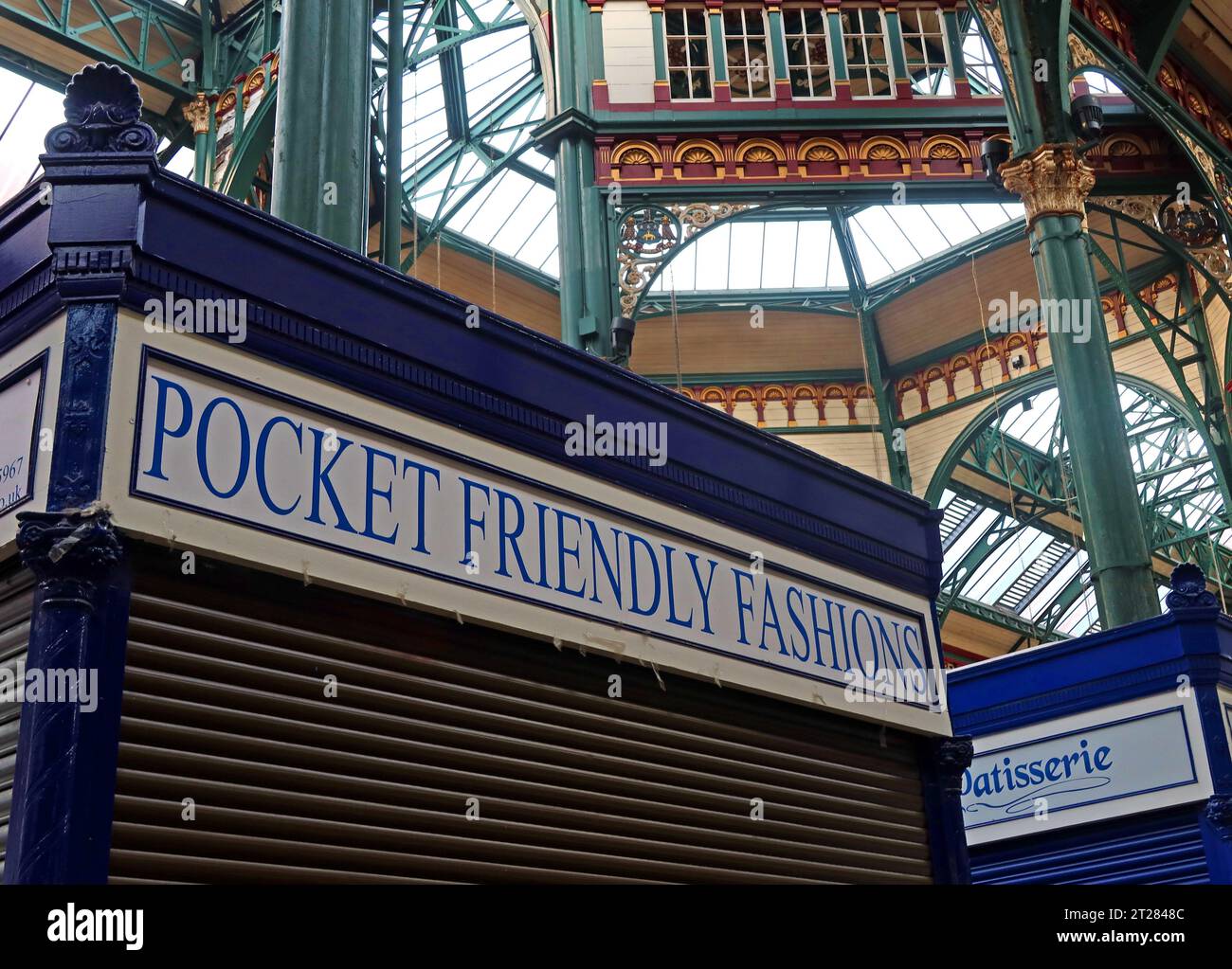 Leeds City Kirkgate Markts, Leeds Kirkgate Market, Kirkgate, Leeds, West Yorkshire, ENGLAND, GROSSBRITANNIEN, LS2 7HN Stockfoto