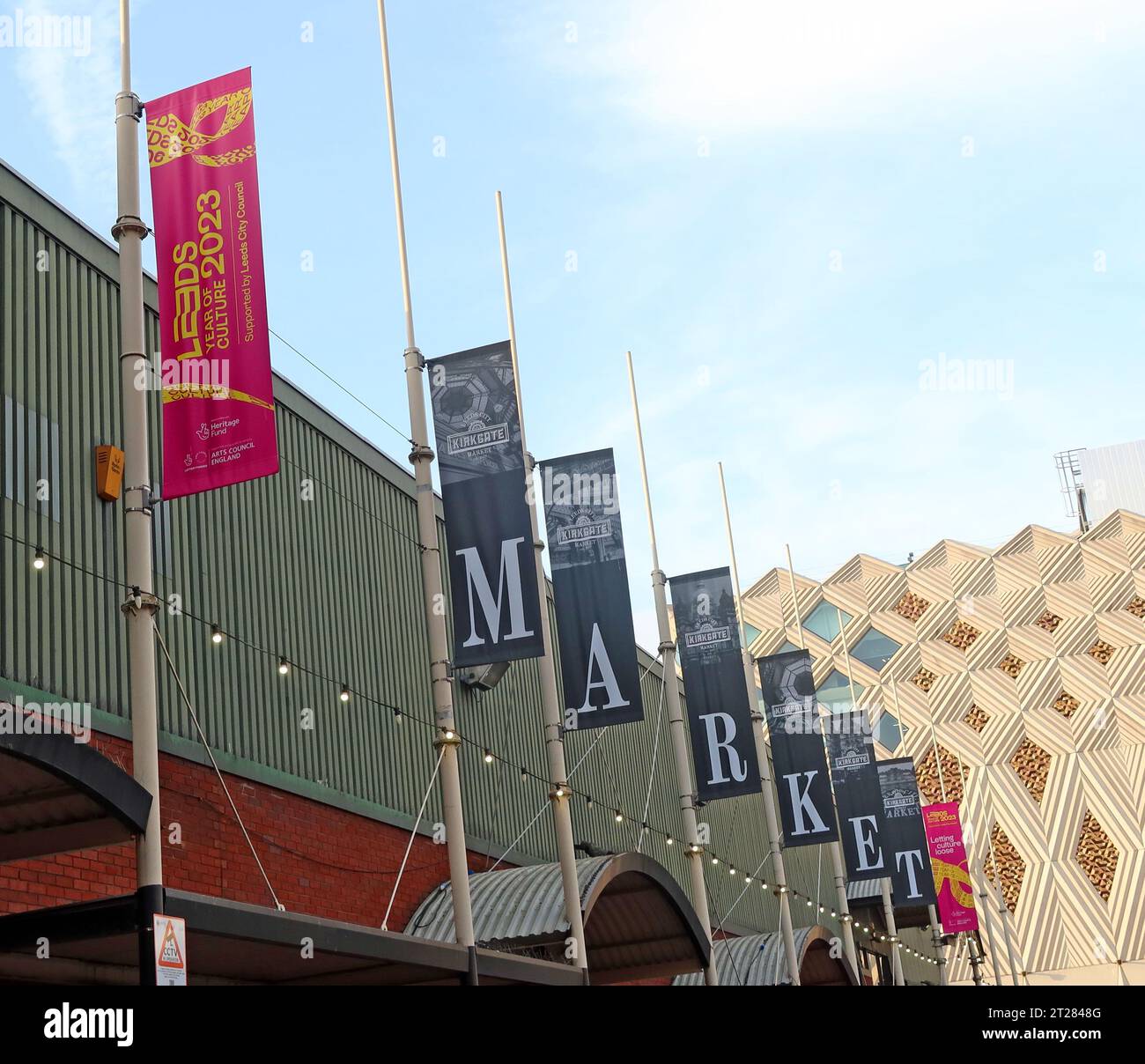 Leeds City Kirkgate Markts, Leeds Kirkgate Market, Kirkgate, Leeds, West Yorkshire, ENGLAND, GROSSBRITANNIEN, LS2 7HN Stockfoto
