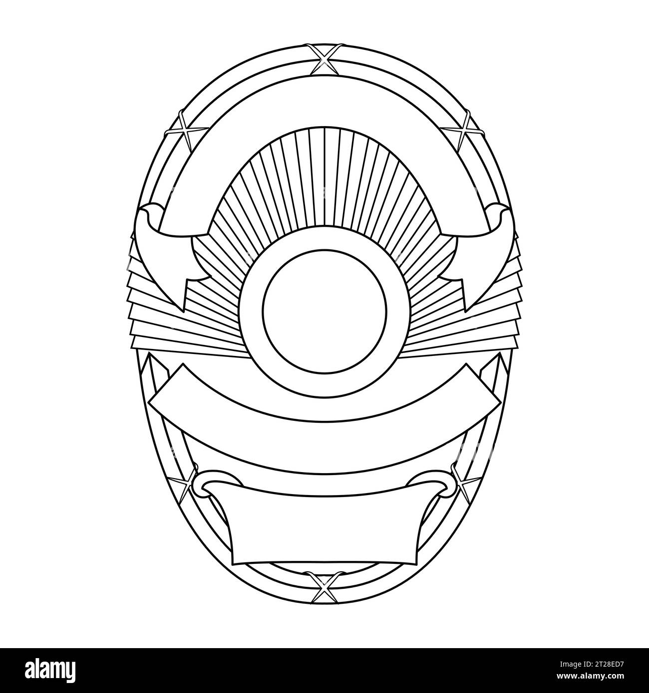 Vektor-Illustration des Security Police Badge Sheriff Badge Stock Vektor