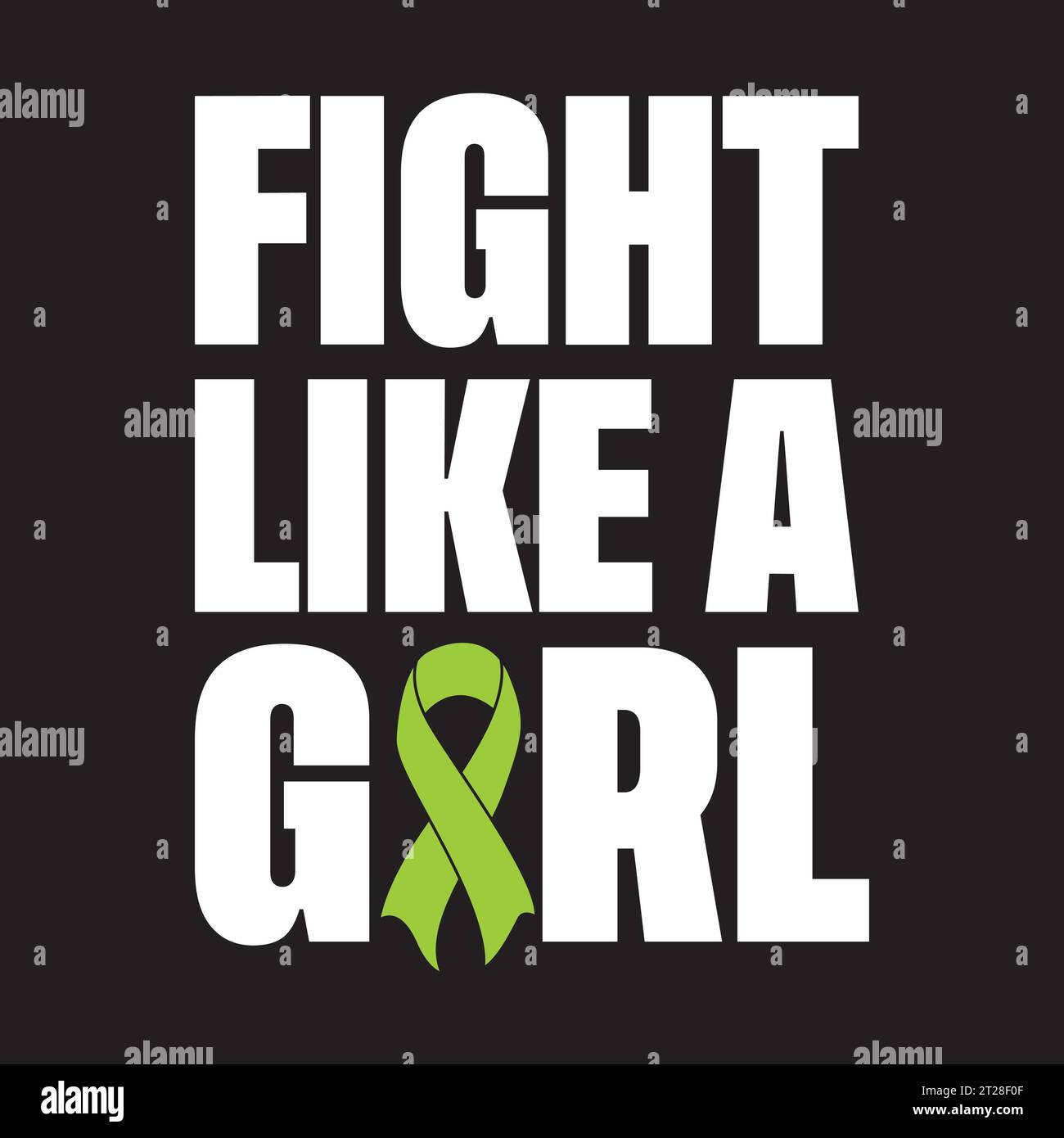 Lymphom Awareness T-Shirt Design, grüner Band Vektor Stock Vektor