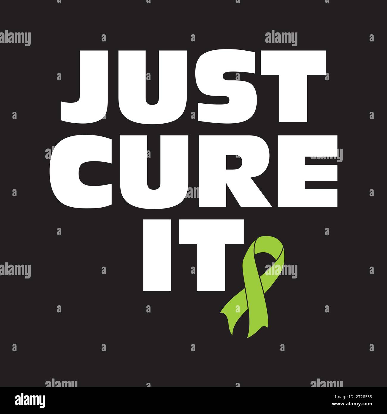 Lymphom Awareness T-Shirt Design, grüner Band Vektor Stock Vektor