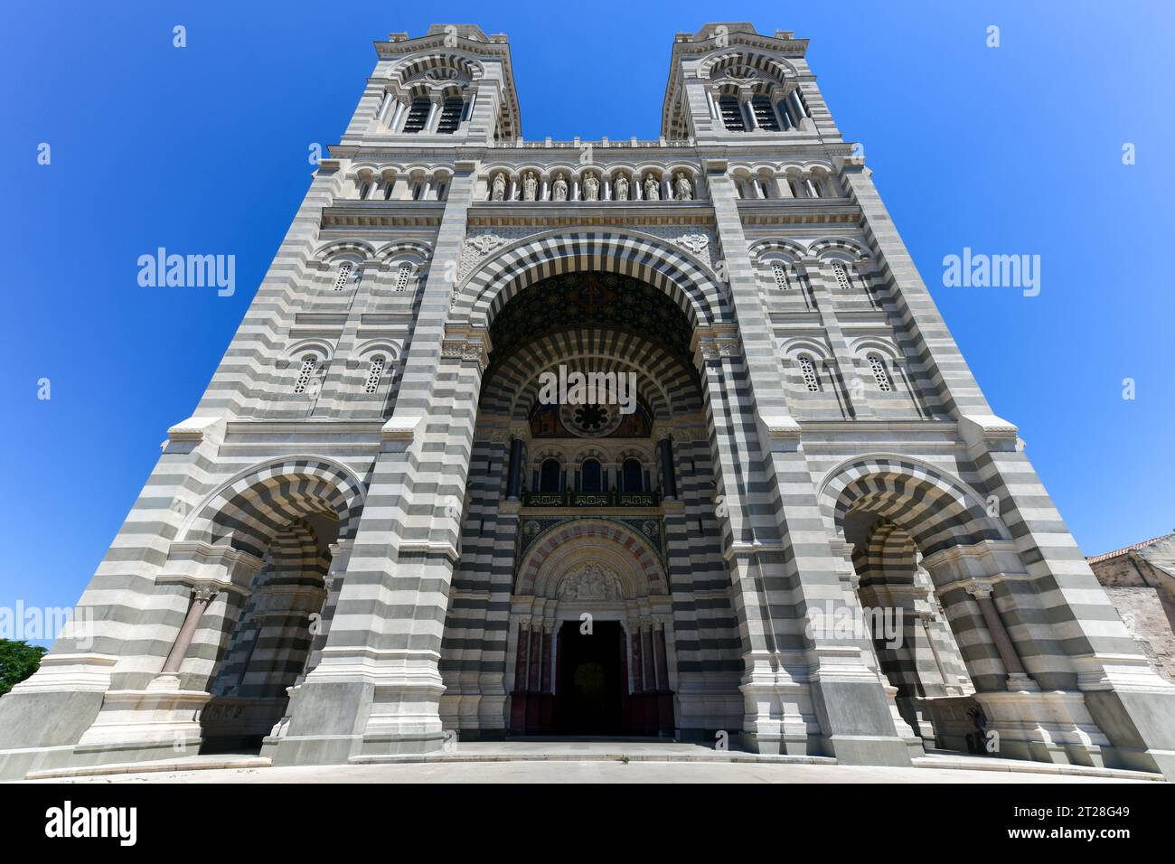 Cathedral de la Major - eine der wichtigsten Kirchen und Wahrzeichen in Marseille, Frankreich. Stockfoto