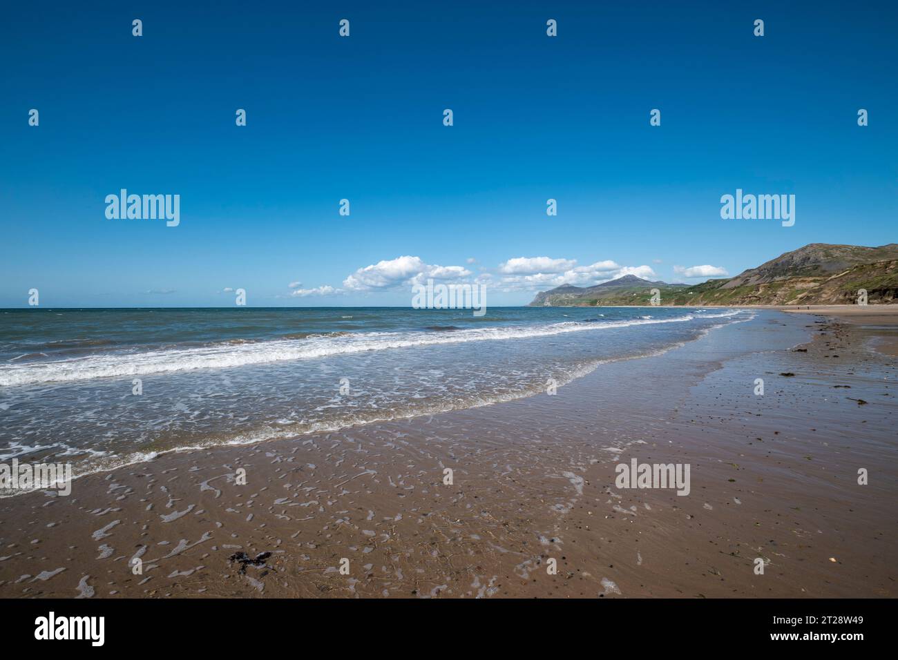 Porth Nefyn Beach an der Lleyn Peninsula Nordwales Küste Gwynedd Stockfoto