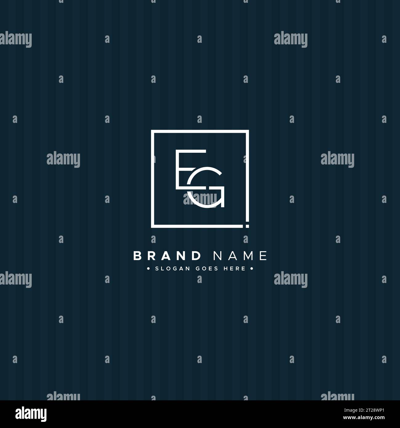 Kreatives Logo für Initialen EG im Monogramm-Stil – Vektorvorlage für Anfangsbuchstaben E und G Stock Vektor