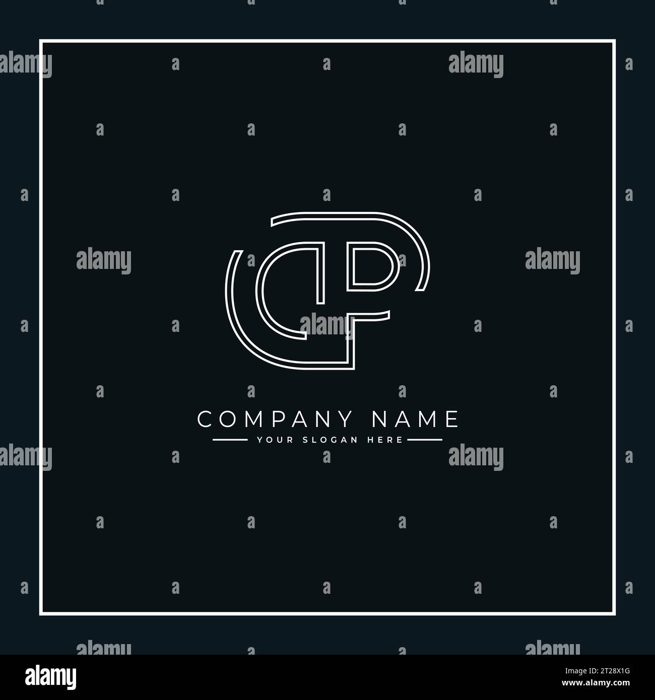 Initial DP Vector Logo – elegante Monogrammvorlage für Buchstaben D und P für Ihr Unternehmen Stock Vektor
