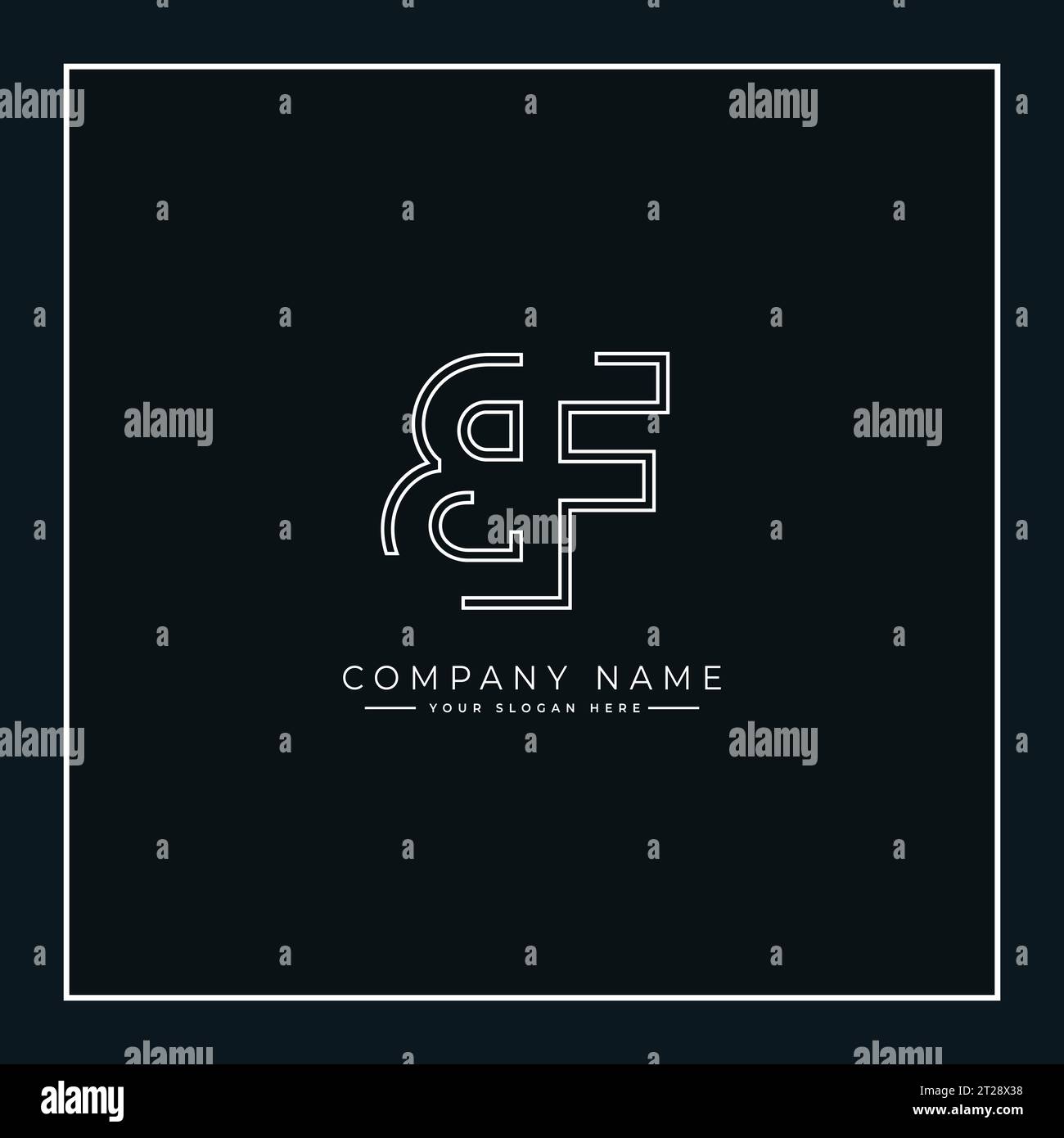 Initial BF Vector Logo – elegante Monogrammvorlage für Buchstaben B und F für Ihr Unternehmen Stock Vektor