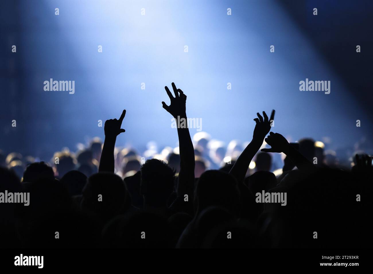 Zagreb, Kroatien. Oktober 2023. Fans besuchen 50 Cent The Final Lap Tour 2023 Konzert in der Arena Zagreb am 17. Oktober 2023 in Zagreb, Kroatien. Foto: Sanjin Strukic/PIXSELL Credit: Pixsell/Alamy Live News Stockfoto