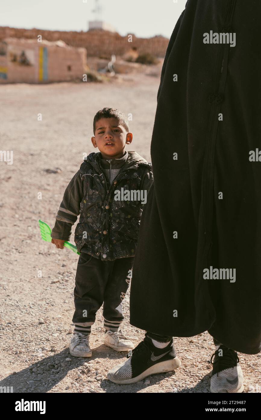 Berber Vater und Sohn Stockfoto