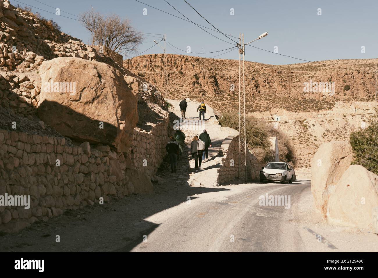 Desert Mountain Village Roads Stockfoto