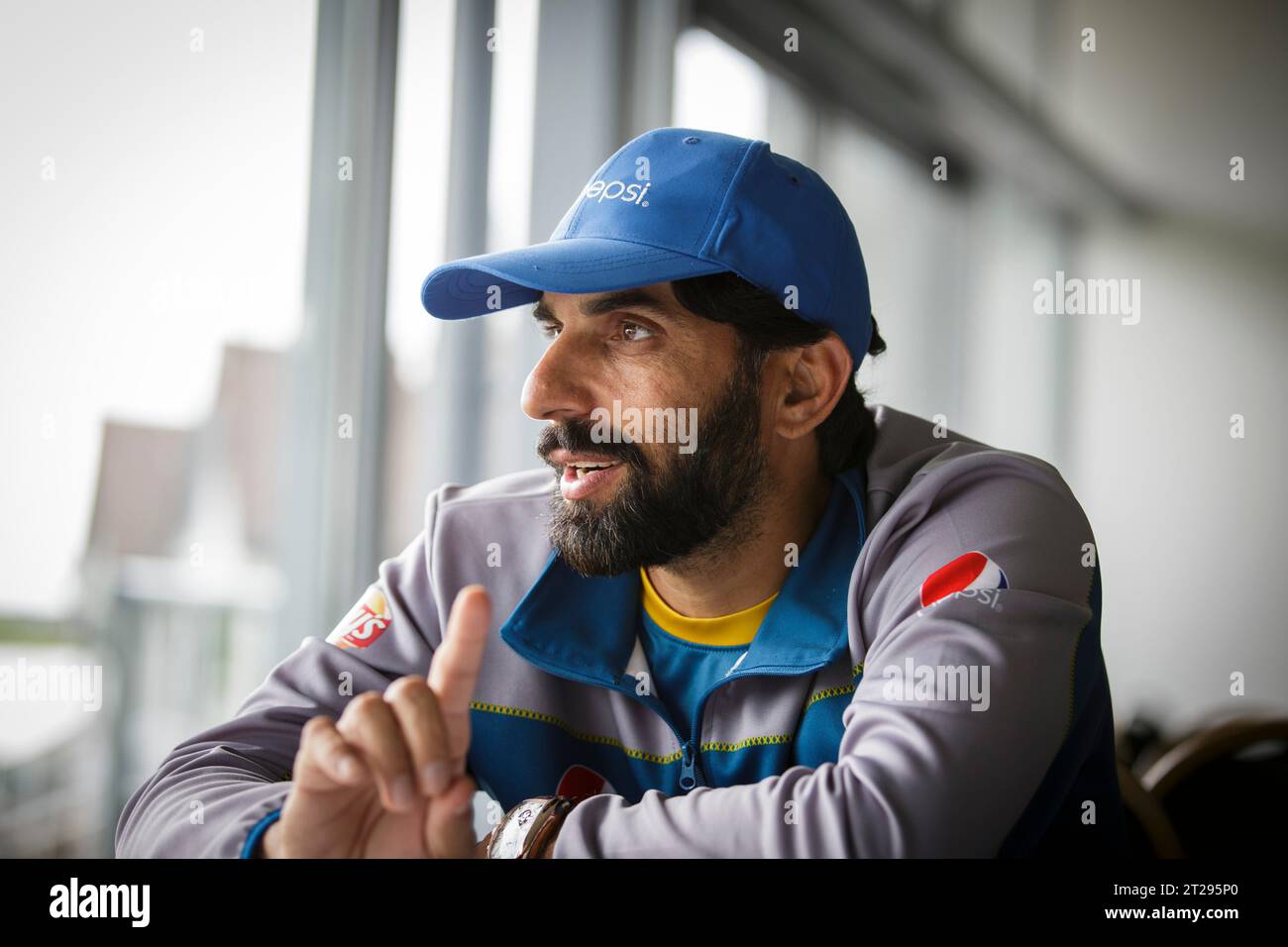 Misbah-ul-Haq, Kricketkapitän in Pakistan, fotografiert im Worcestershire Cricket Club. Stockfoto