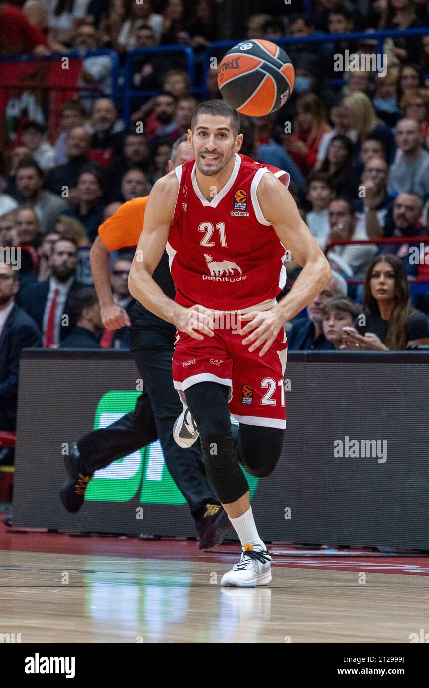 Olimpia Milano - Olympiakos euroleague Basket 2023-2024 - Mailand 17 oktober 2013 - auf dem Foto- diego flaccadori armani milano Credit: Kines Milano/Alamy Live News Stockfoto